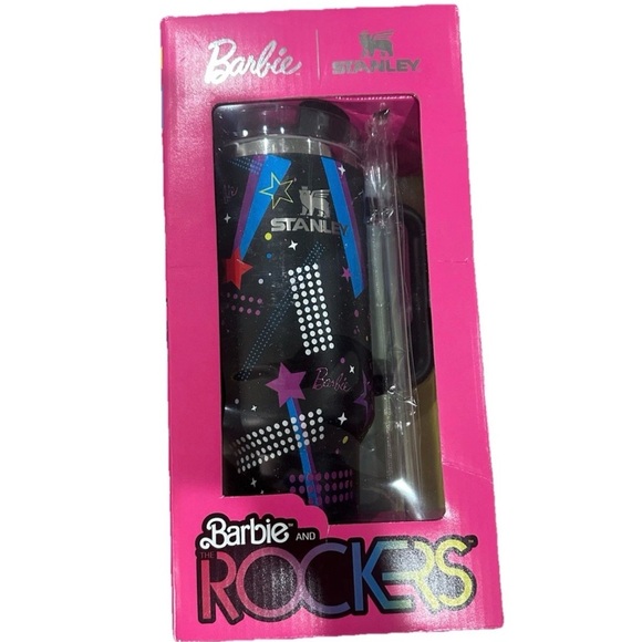 Barbie x Stanley Travel Tumbler '80s ROCKERS 40 oz Quencher NEW Limited Edition